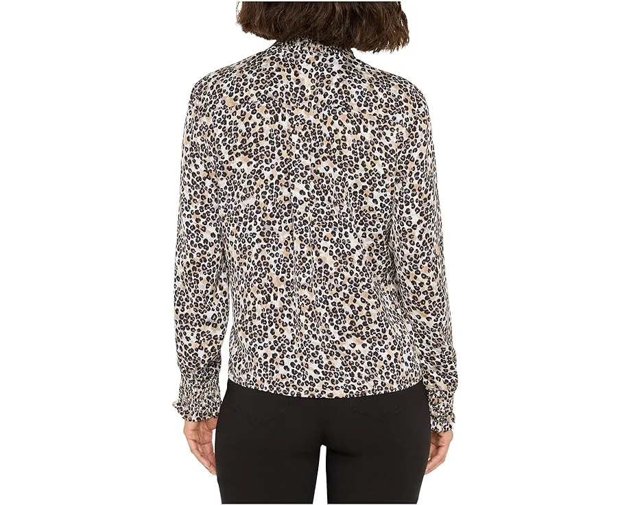 Блузка NIC+ZOE Petite Little Leopard с леопардовым принтом