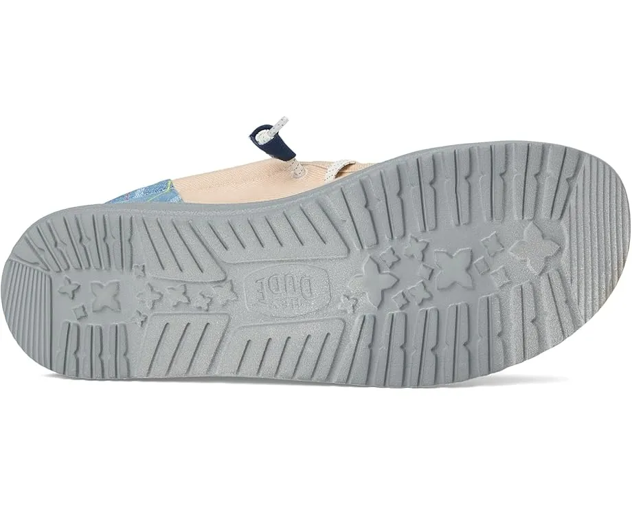 Hey Dude Wally Funk Striped Denim слипоны с джинсовым принтом