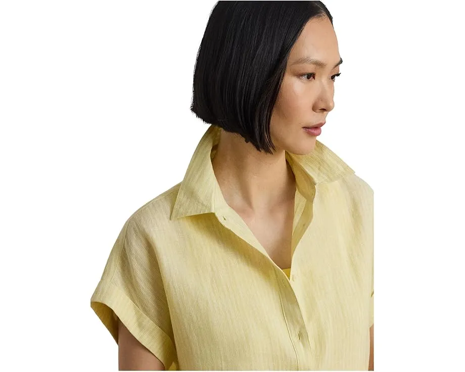 Рубашка Lauren Ralph Lauren свободного кроя с полосками и коротким рукавом