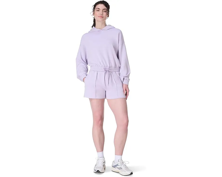 Sweaty Betty худи Sand Wash Cloudweight укороченное с капюшоном