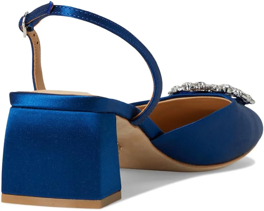 Босоножки Badgley Mischka Vivia на квадратном каблуке с ремешком на щиколотке и кристаллами