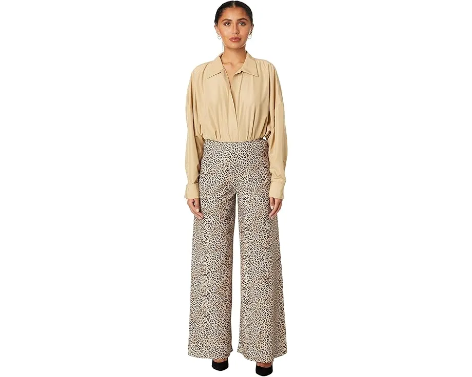 Широкие брюки Norma Kamali Bias Elephant с леопардовым принтом