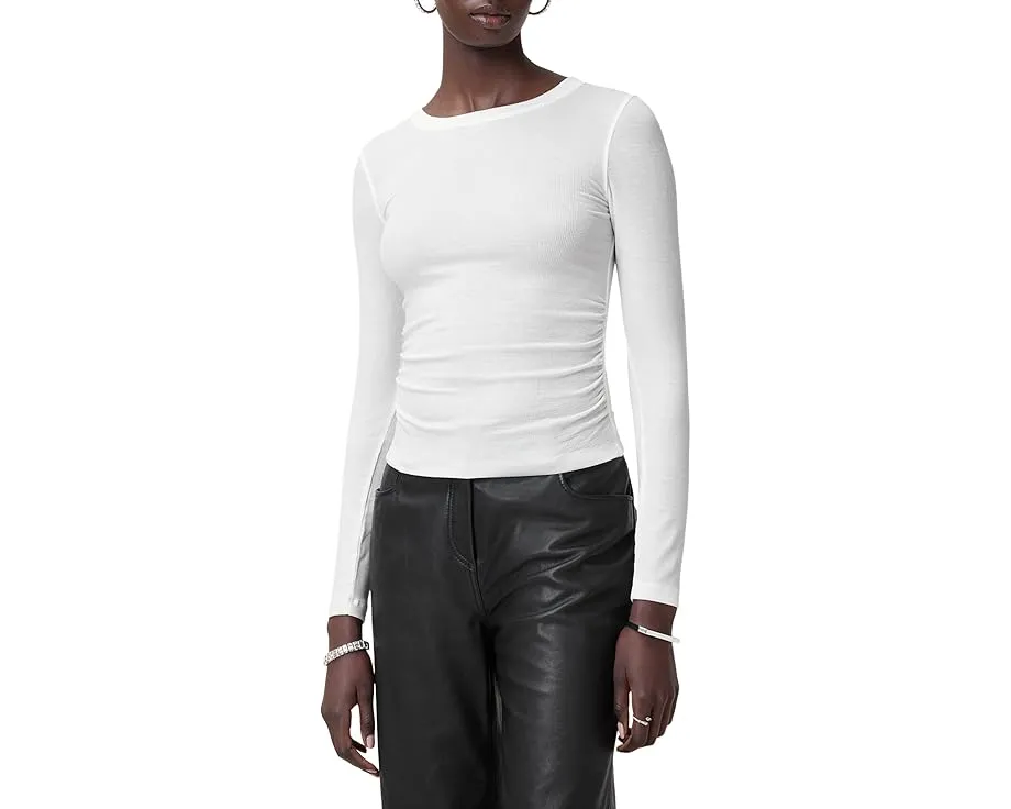 Футболка AllSaints Bec с длинным рукавом и облегающим кроем из лиоцелла