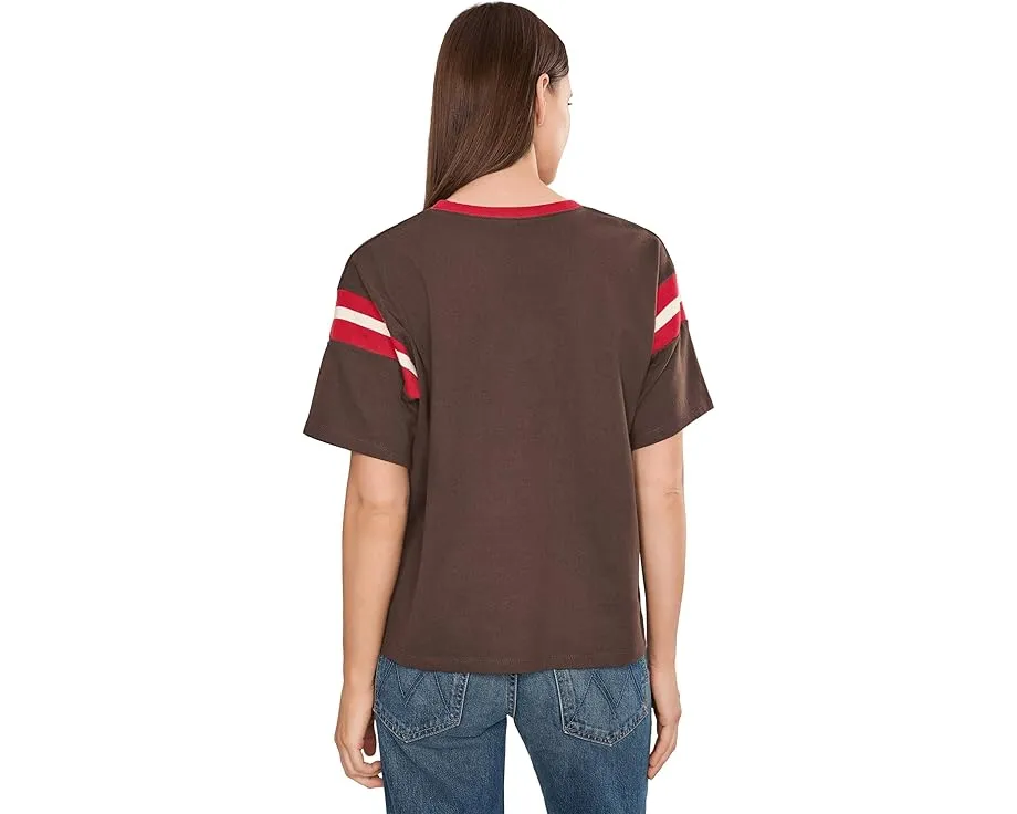 Футболка Faherty Sport Jersey Throwback Tee с воротником из органического хлопка