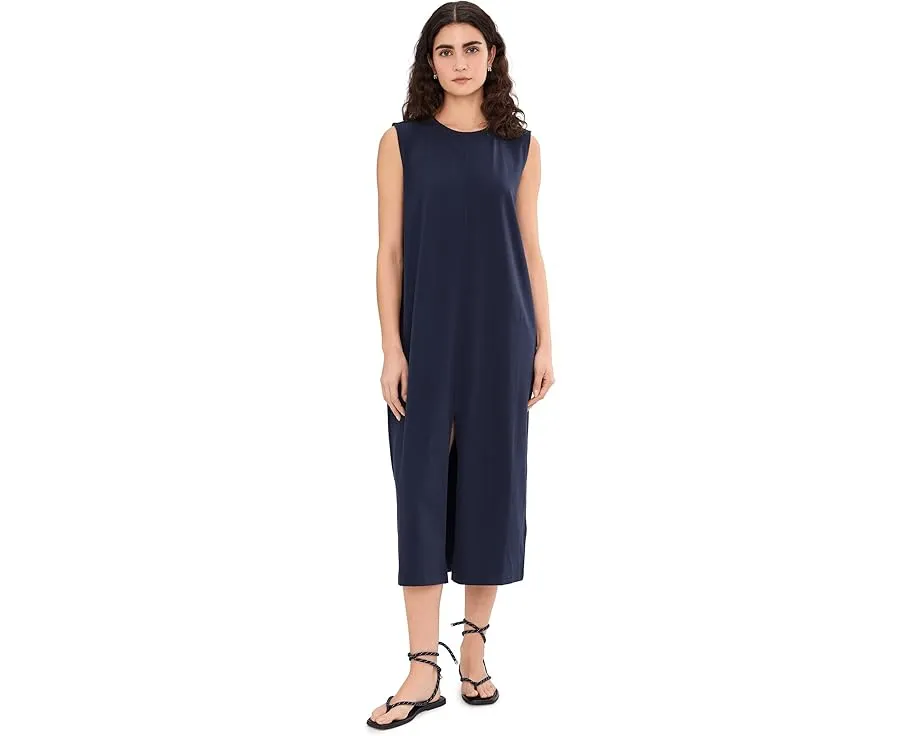 Платье Eileen Fisher с круглым вырезом из пима-хлопка и стрейч-джерси