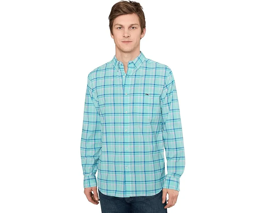Рубашка Vineyard Vines из ультралегкой ткани в клетку Coconut Key