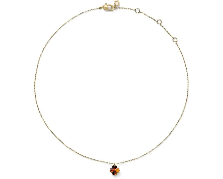 Кулон Spade Flower на цепочке с застежкой-карабином