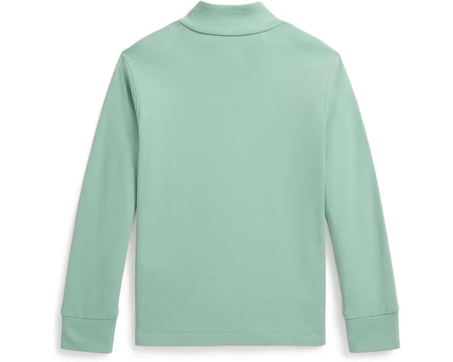 Полузип Polo Ralph Lauren Kids худи из интерлока для малышей с вышитым пони