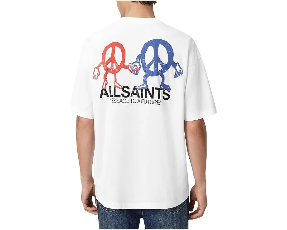 Футболка AllSaints Bedfellow с круглым вырезом и принтом спереди и сзади