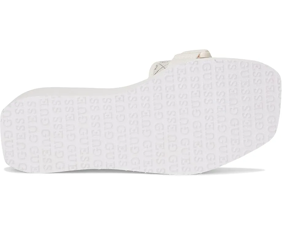 Босоножки GUESS Dellean на платформе с квадратным носком и стразом