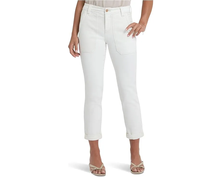NYDJ Джинсы Margot Girlfriend в стиле расслабленного кроя Vintage White