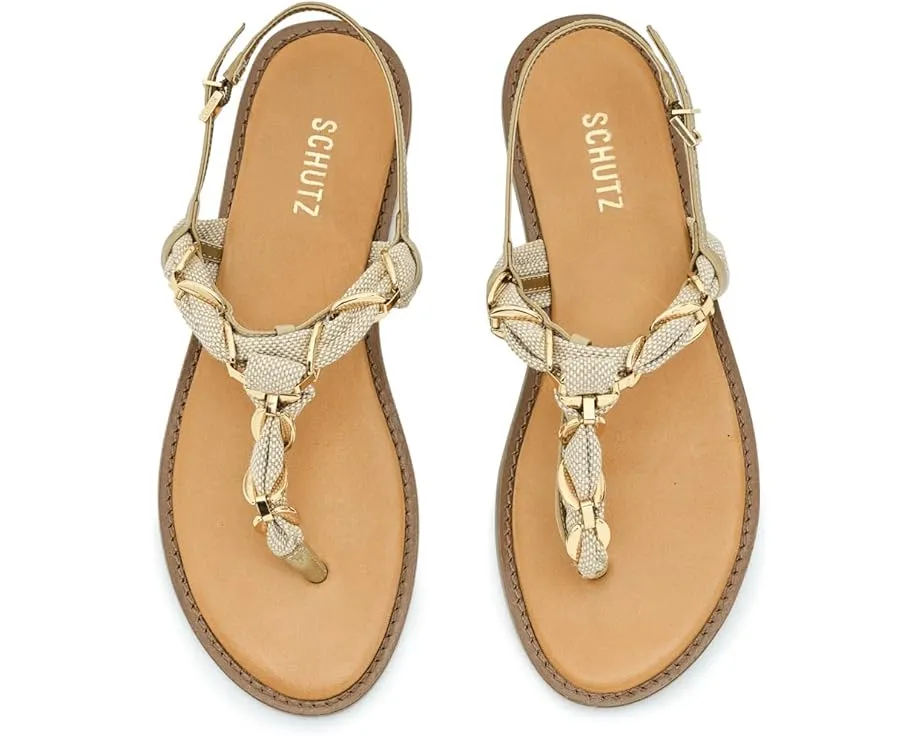 Балетки Camellia с Т-образным ремешком и кожаным верхом от Schutz