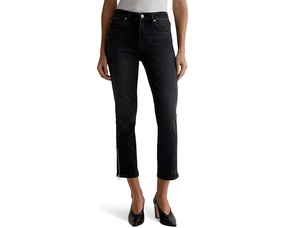 Джинсы AG Jeans Mari с завышенной талией и прямым укороченным кроем Slim Straight