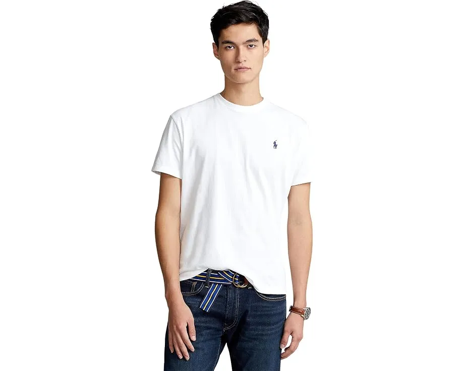 Классическая футболка Polo Ralph Lauren с круглым вырезом и вышитым логотипом