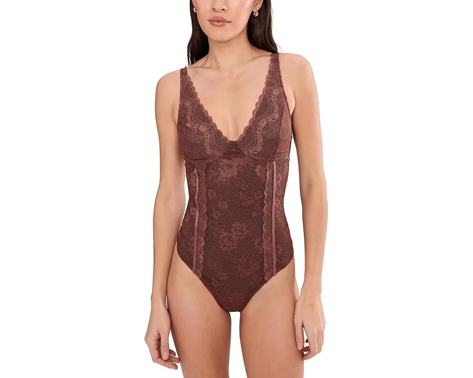 Боди Free People Say You Love Me с кружевом и V-образным вырезом