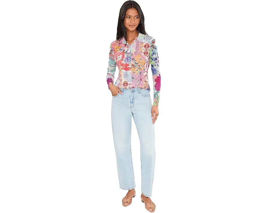 Johnny Was Блуза из сетки с застежкой на пуговицы