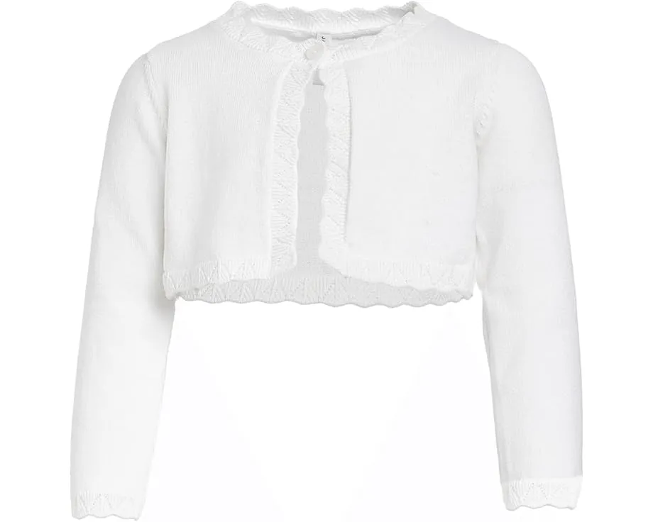 Janie and Jack укороченный кардиган для девочек из мягкой хлопковой пряжи