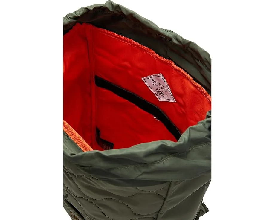 Стеганый рюкзак Herschel Retreat Quilted Capsule с переработанной тканью и множеством карманов