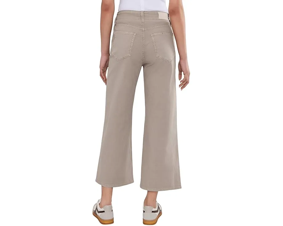 Широкие брюки Petite Ari с завязкой на поясе и укороченными штанинами в цвете Vintage Utaupia