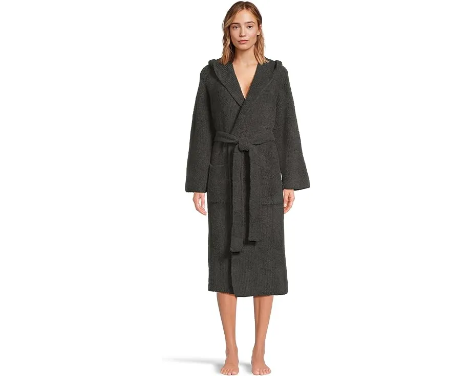 Халат Barefoot Dreams CozyChic с капюшоном и ребристой текстурой