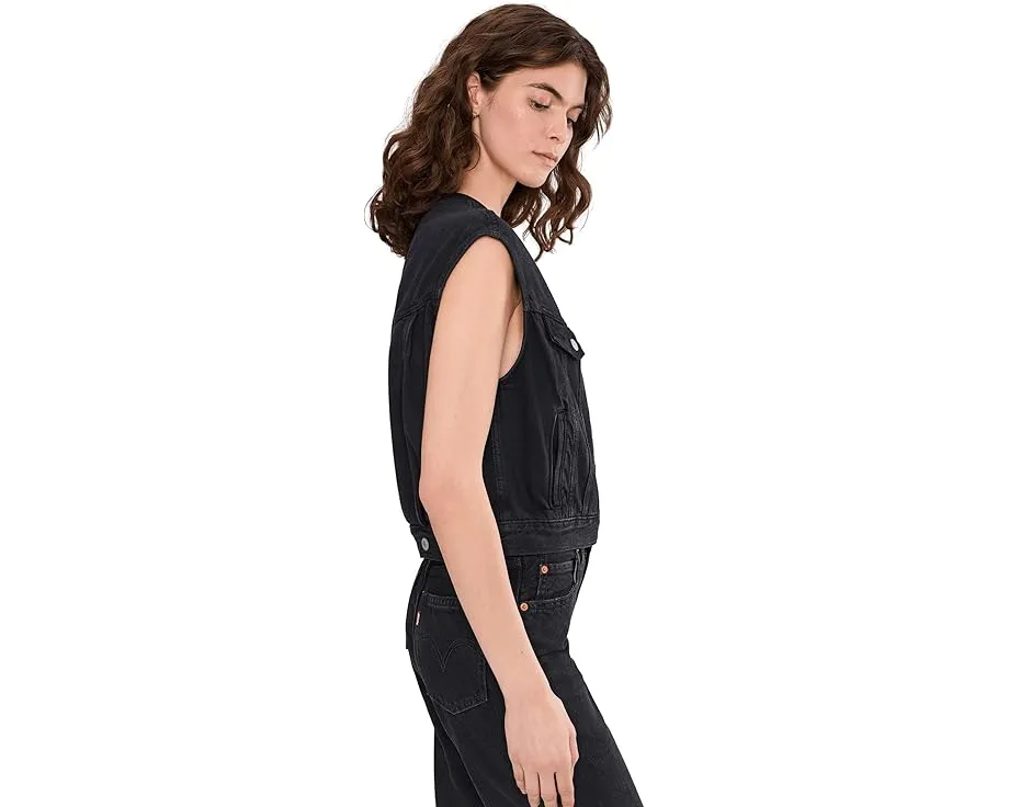 Levi's Premium безворотниковый жилет Collarless Shrunken 90s из хлопка и TENCEL Lyocell