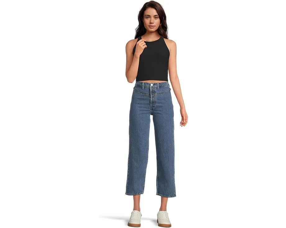 Джинсы Levi's Premium Ribcage Western Yoke с завышенной талией и прямым кроем