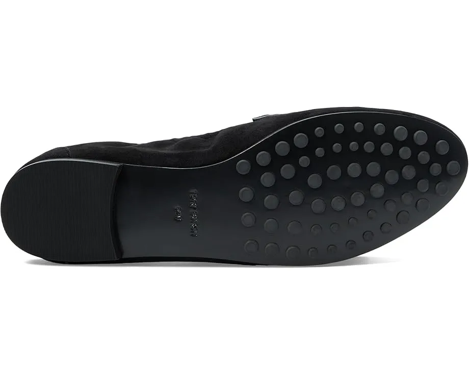 Лоферы Tory Burch Ballet из замши с деталью Double T
