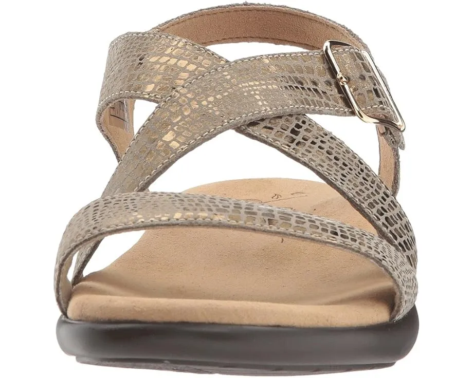 Сандалии SAS Laguna с тисненой кожей и регулируемой пряжкой