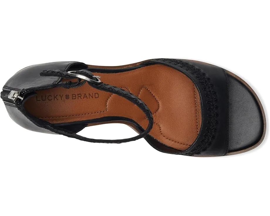 Сандалии Lucky Brand Shivona на каблуке с декоративной строчкой и молнией