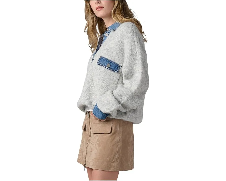 Свитер Blank NYC Rain Or Shine с воротником и накладным карманом