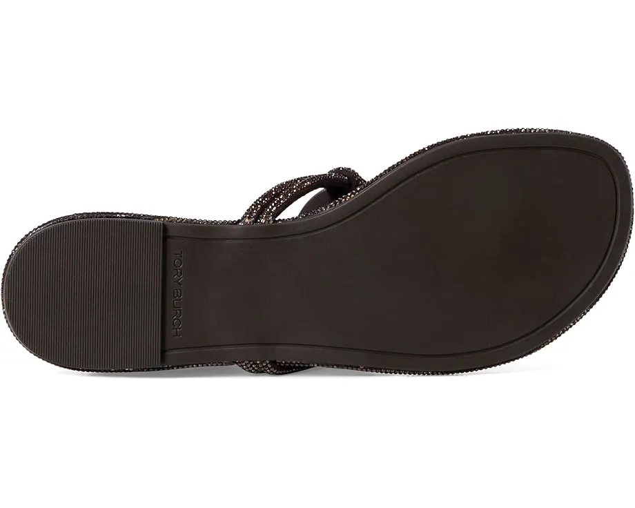 Сандалии Tory Burch Miller Knotted Pave с заклепками и стелькой из овечьей кожи