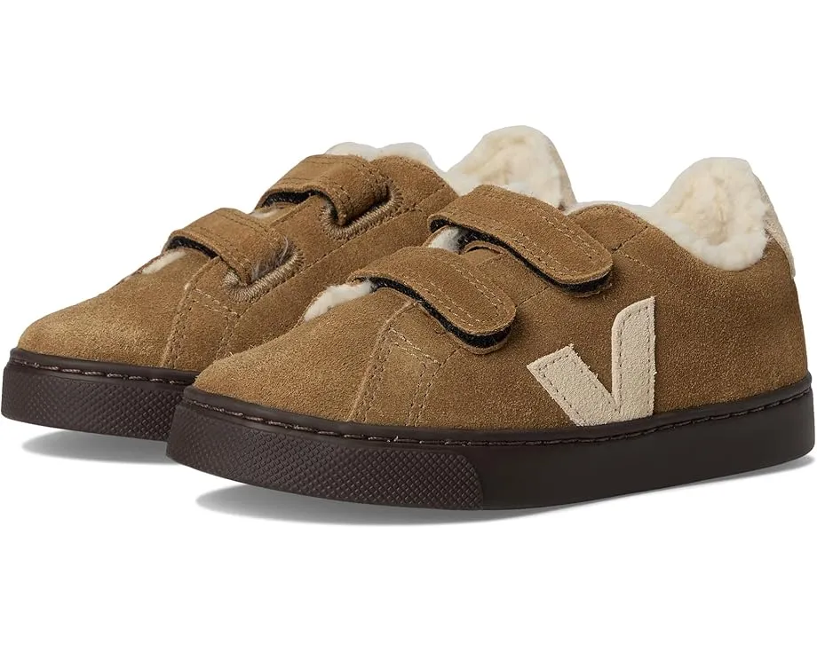 VEJA Kids Детские кроссовки Small Esplar из кожи и замши на липучках