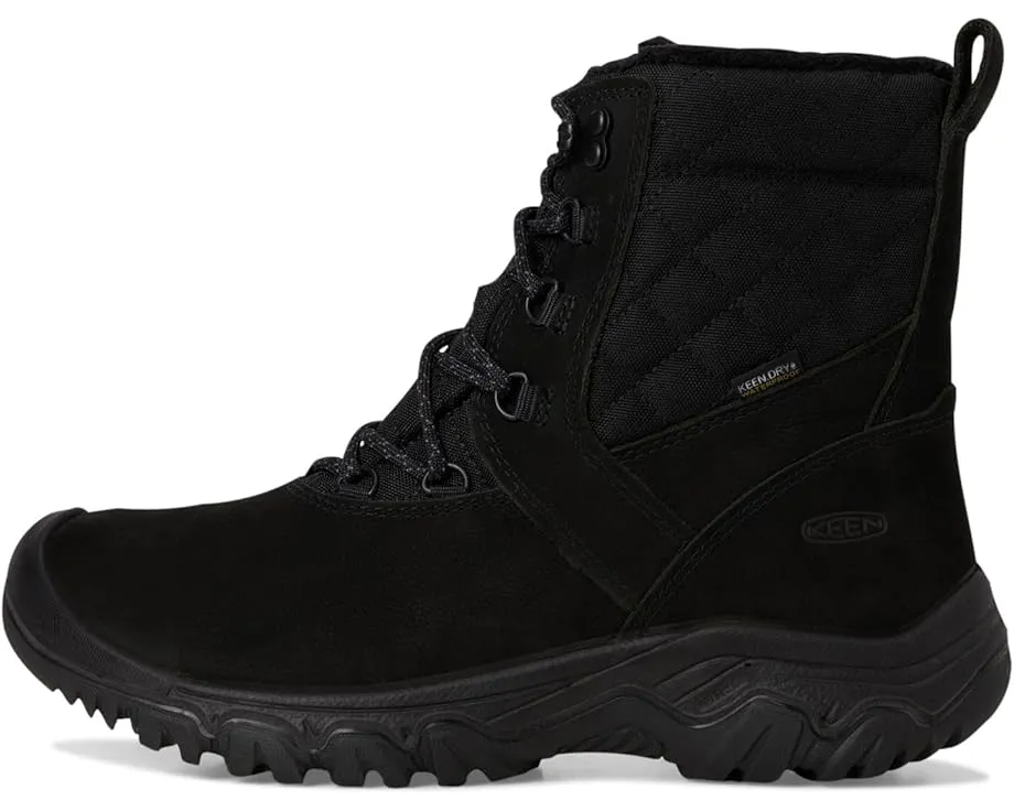 Утепленные водонепроницаемые зимние ботинки KEEN Greta 2 с кожаным верхом и стеганым воротником