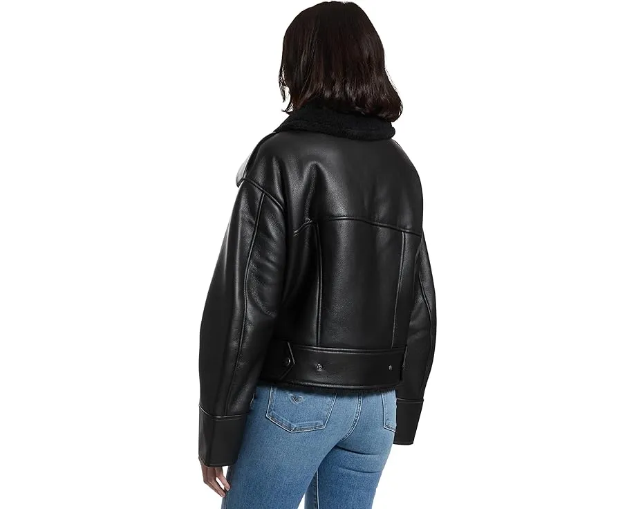 Косуха UGG Finnian Luxefluff Moto из искусственной кожи и овчины