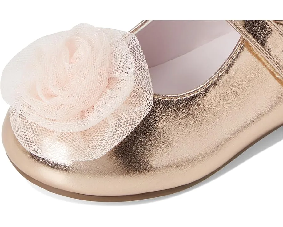 Nina Kids Туфли Bluee для малышей с косым носком и цветочным декором