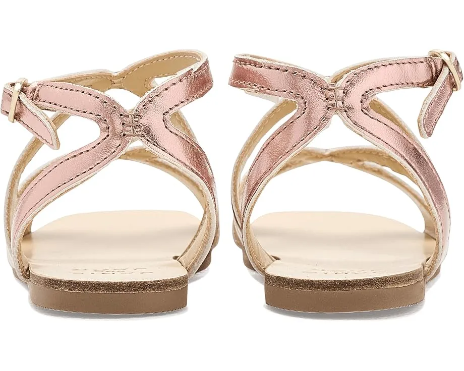 Металлические сандалии Janie and Jack с квадратным носком и регулируемой застежкой