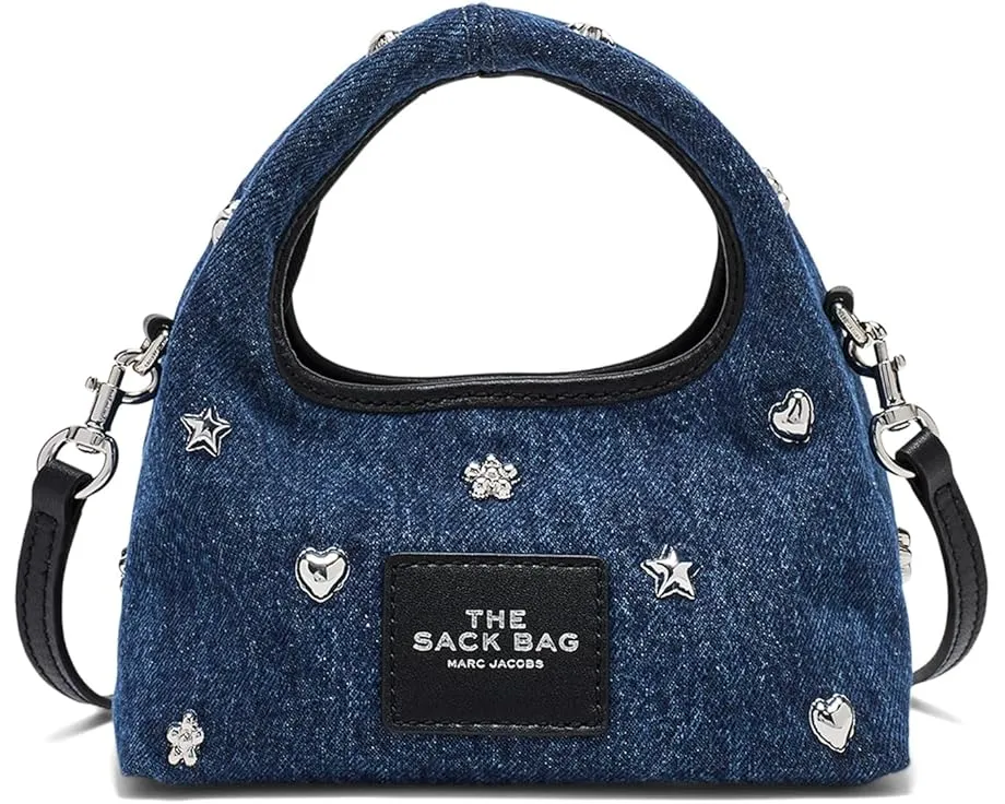 Микро сумка кроссбоди Mini Icon Stud Denim Micro с заклепками Marc Jacobs