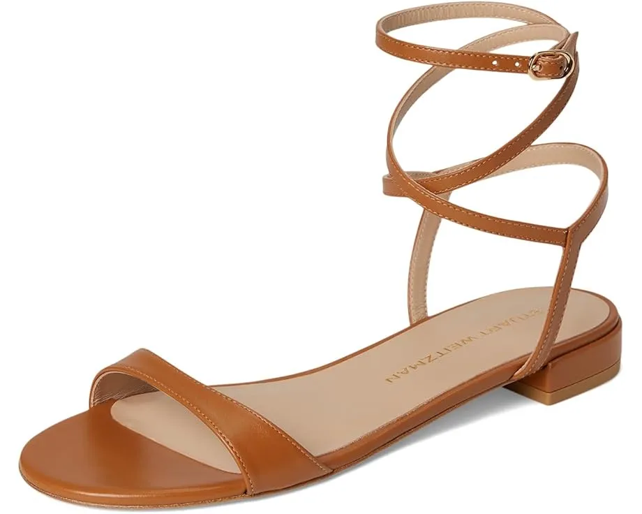 Сандалии Stuart Weitzman Nudist Wrap с регулируемым ремешком и массивным каблуком
