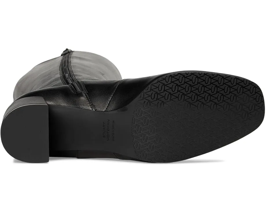 Ботильоны Stuart Weitzman Maeve Zip с квадратным носком на устойчивом каблуке