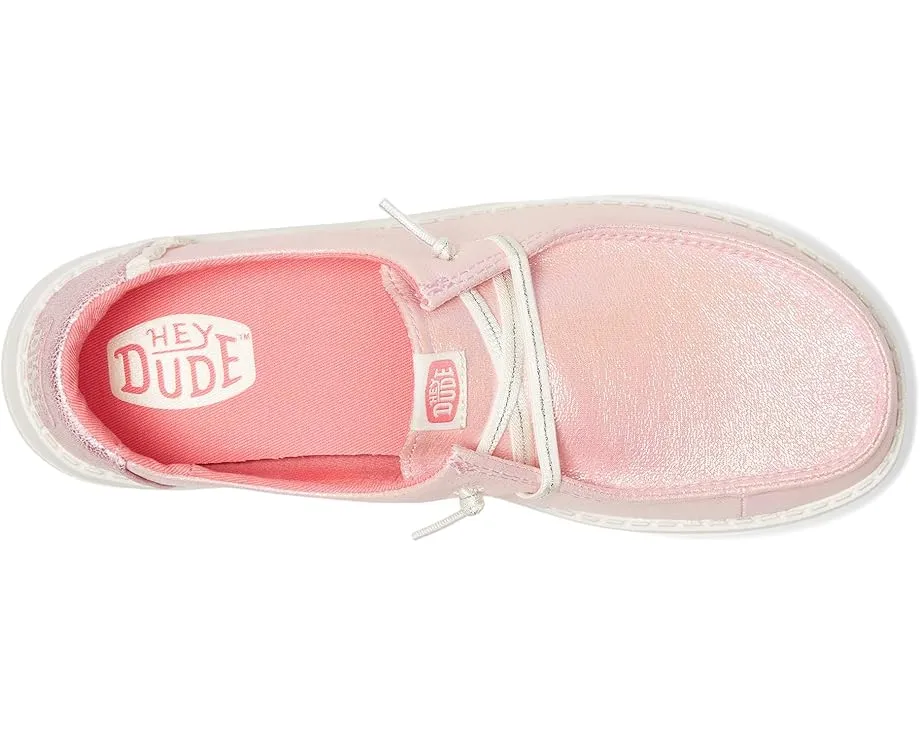 Детские слипоны Hey Dude Kids Wendy Dazzling с блестками и хлопковой подкладкой