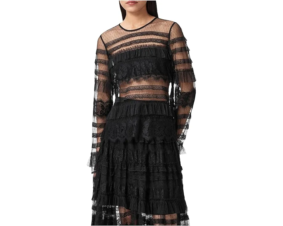 Топ Arlea Tulle от AllSaints с кружевной отделкой