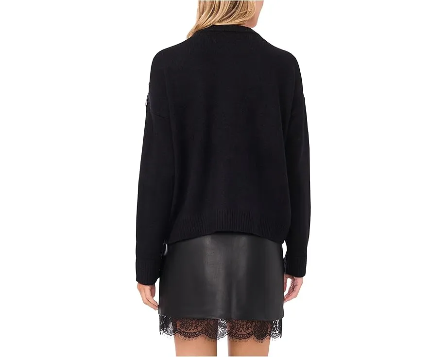 Свитер Vince Camuto с круглым вырезом и пайетками