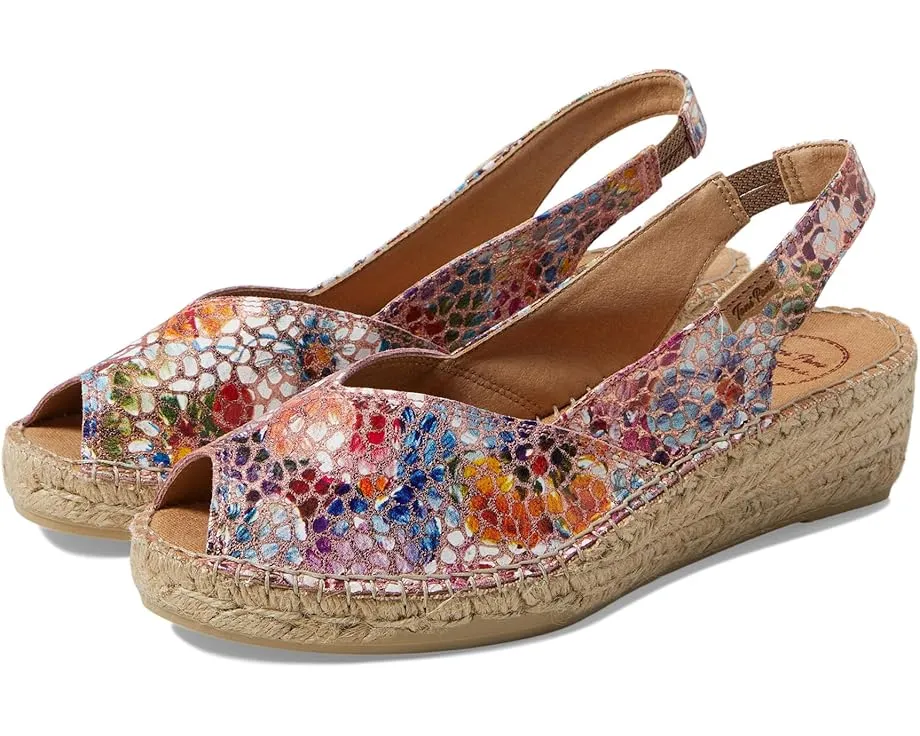 Эспадрильи Toni Pons Bernia PM с металлическим блеском и клиновидным каблуком