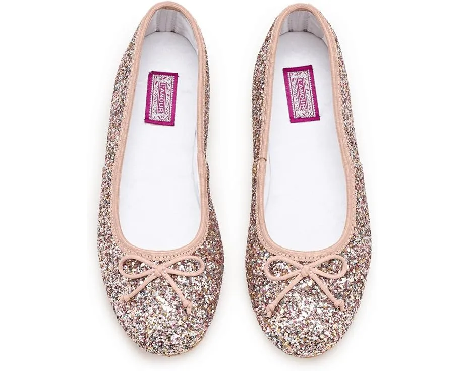 Балетки L'Amour Shoes Kids Victoria с блестками и бантом
