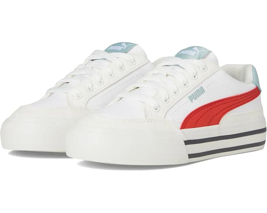 Детские кроссовки Puma Court Classic Vulc с кожаным верхом и вулканизированной подошвой