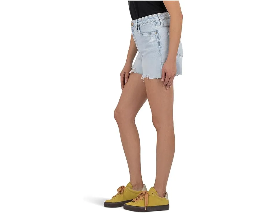 Шорты KUT from the Kloth Taylor с высокой посадкой и рваным краем