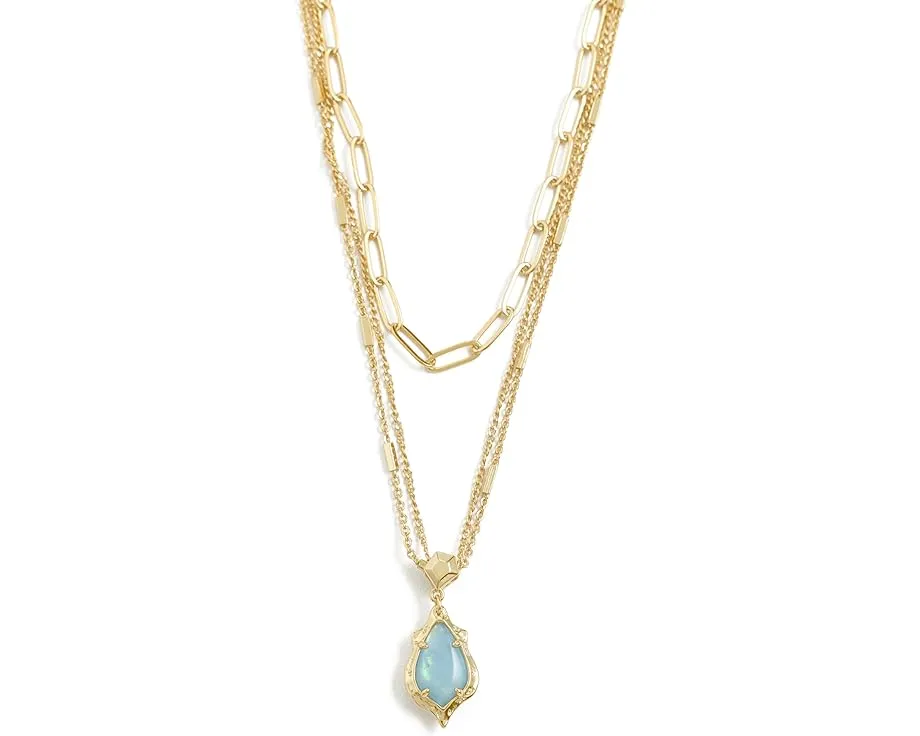 Многослойное колье Kendra Scott Adriana с ажурной рамой в форме гребешка