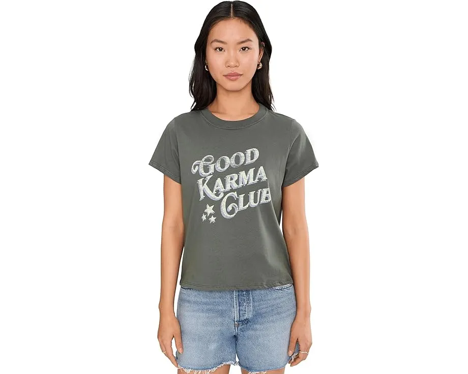Футболка Spiritual Gangster Karma Club Lila с принтом Good Karma Club и прямым кроем