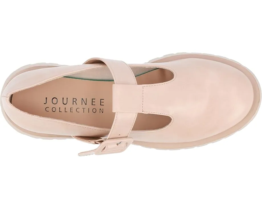 Балетки Suvi на устойчивом каблуке с Т-образным ремешком Journee Collection