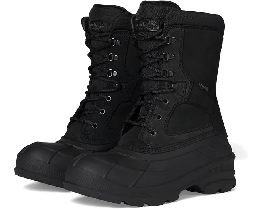 Кожаные ботинки Kamik Nation Plus со шнуровкой и текстильной подкладкой